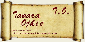 Tamara Ojkić vizit kartica